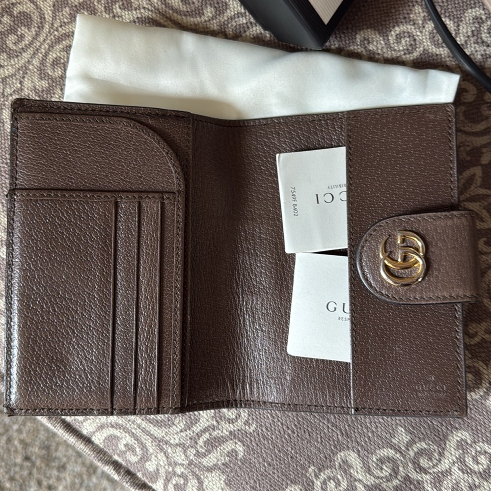 Gucci GG Supreme Monogram Web Ophidia Passport Case W/ COA BOX+DUST BAG - Picture 14 of 16